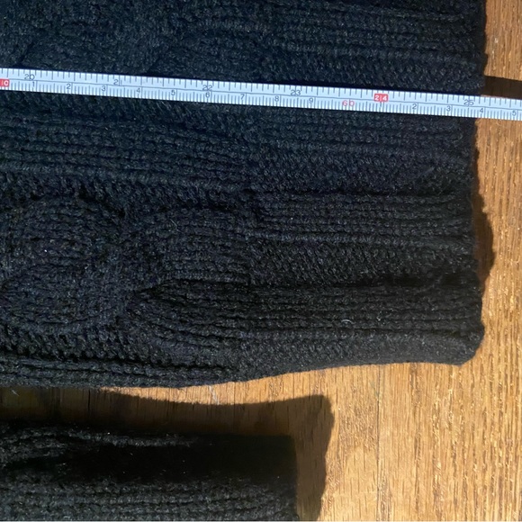 100% cashmere black knit turtleneck neck - Picture 2 of 6